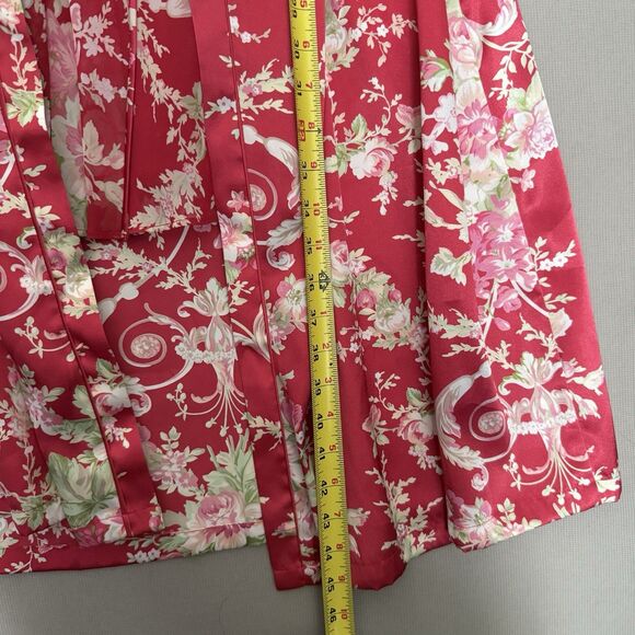 Oscar De La Renta VGT Pink Label Set Medium Satin Floral Robe And Nightgown - Picture 14 of 16